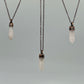 Rose Quartz Point Necklace - Copper Electroformed