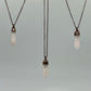 Rose Quartz Point Necklace - Copper Electroformed