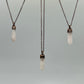 Rose Quartz Point Necklace - Copper Electroformed