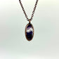 Chevron Amethyst Necklace - Copper Electroformed