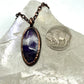 Chevron Amethyst Necklace - Copper Electroformed