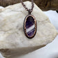 Chevron Amethyst Necklace - Copper Electroformed