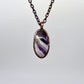 Chevron Amethyst Necklace - Copper Electroformed