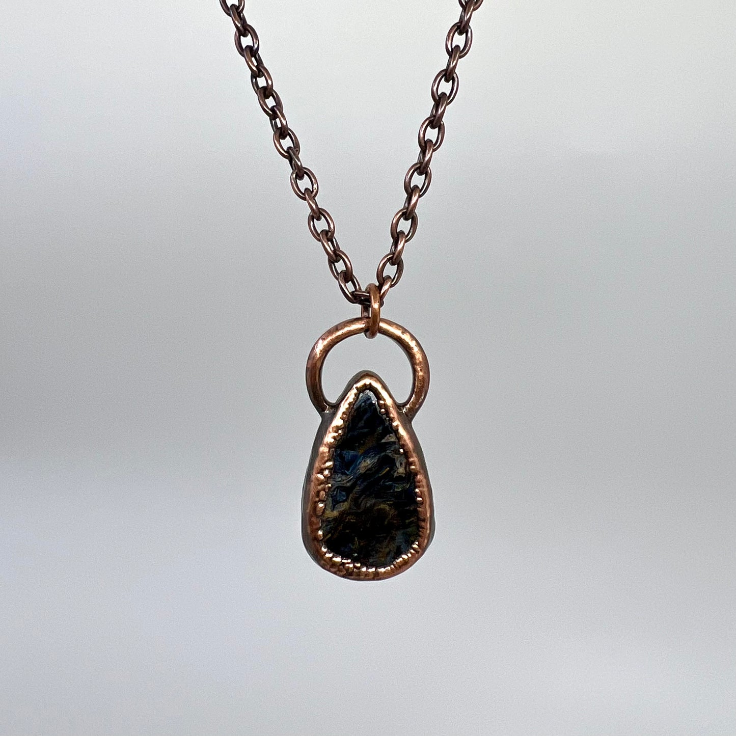 Pietersite Necklace - Copper Electroformed