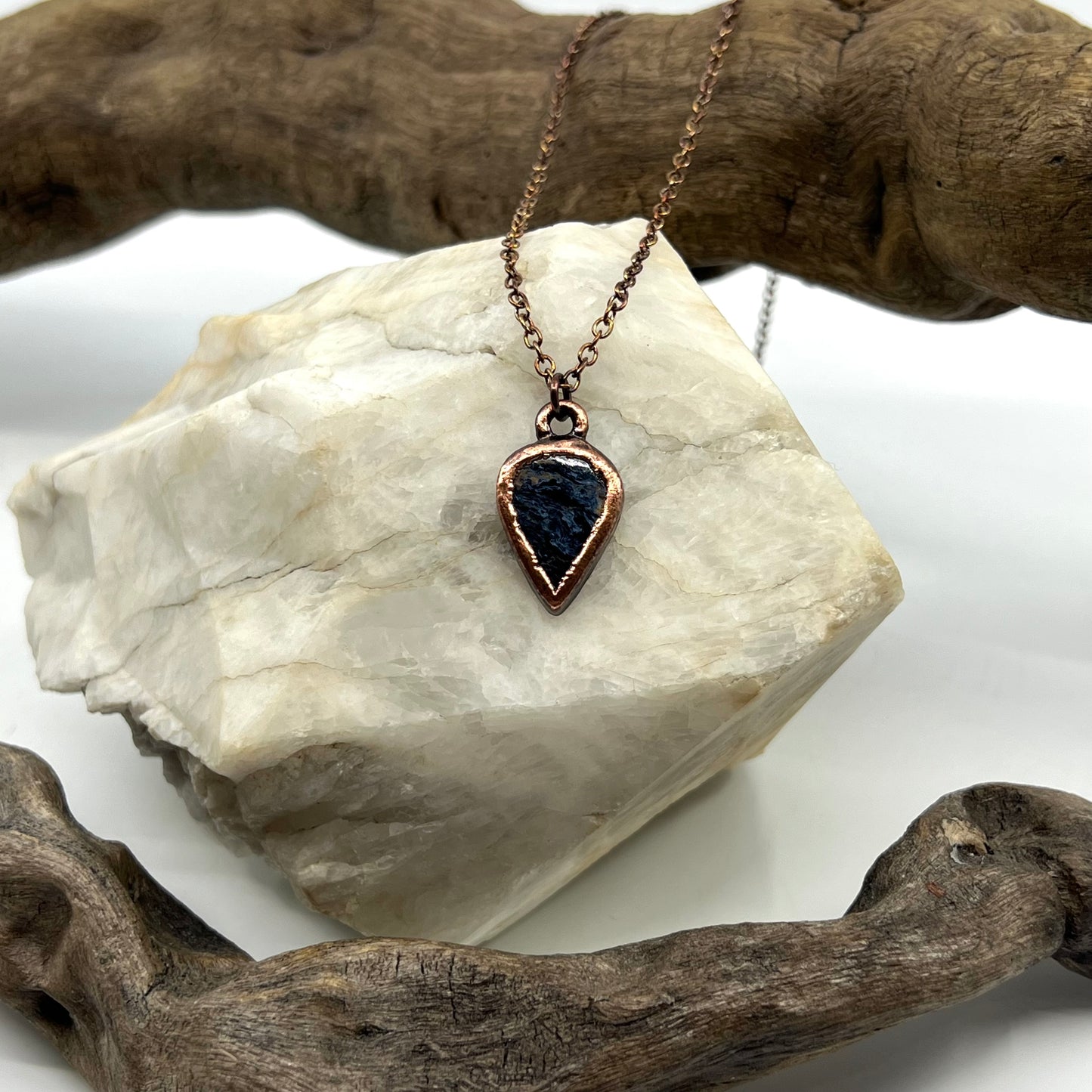 Pietersite Necklace - Copper Electroformed