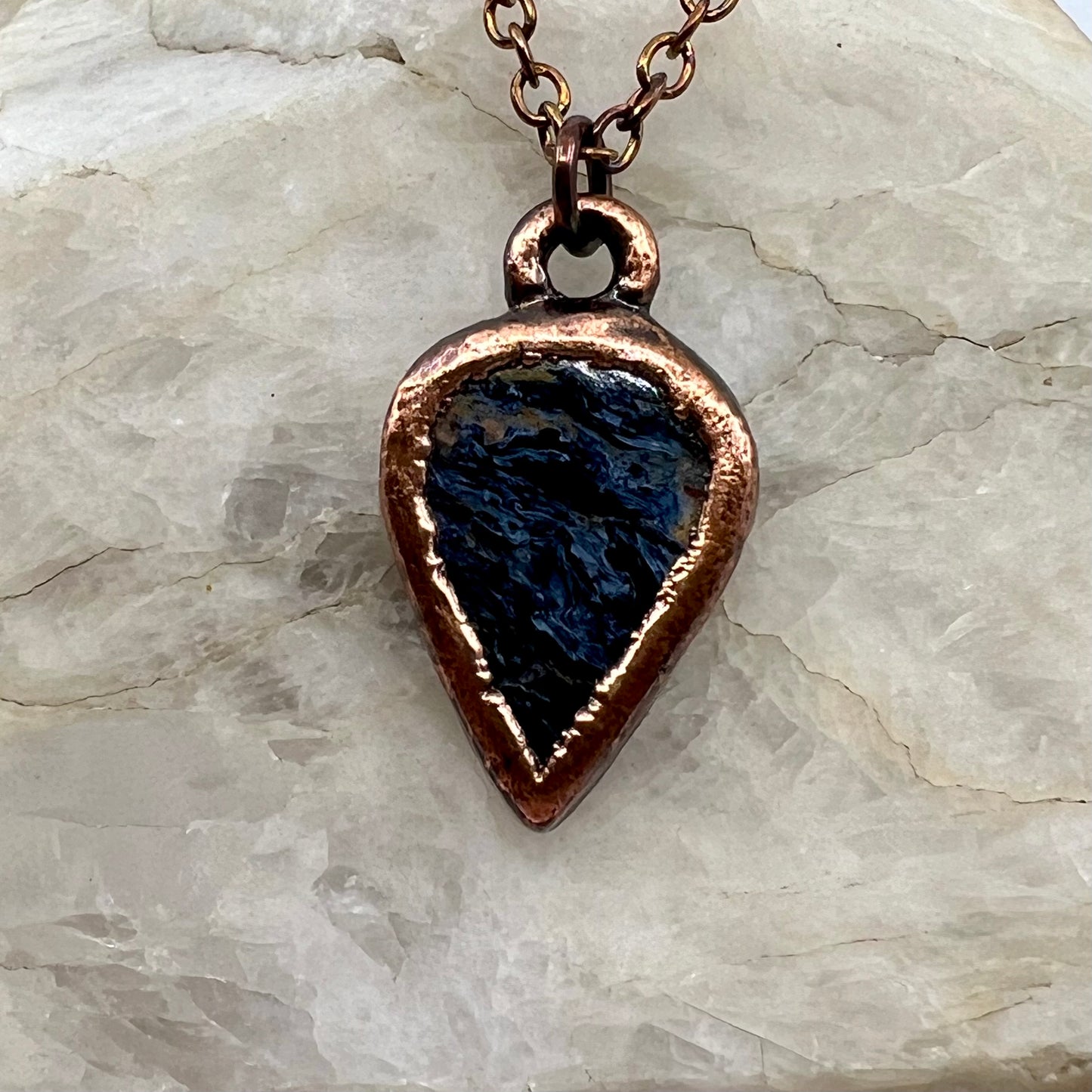 Pietersite Necklace - Copper Electroformed