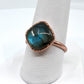 Size 8.25 Labradorite Ring - Copper Electroformed