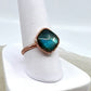 Size 8.25 Labradorite Ring - Copper Electroformed