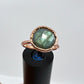 Size 8.25 Labradorite Ring - Copper Electroformed