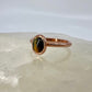 Size 8.25 Blue Tiger’s Eye Ring - Copper Electroformed