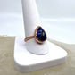 Size 8.75 Lapis Lazuli Ring - Copper Electroformed