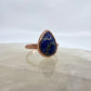 Size 8.75 Lapis Lazuli Ring - Copper Electroformed