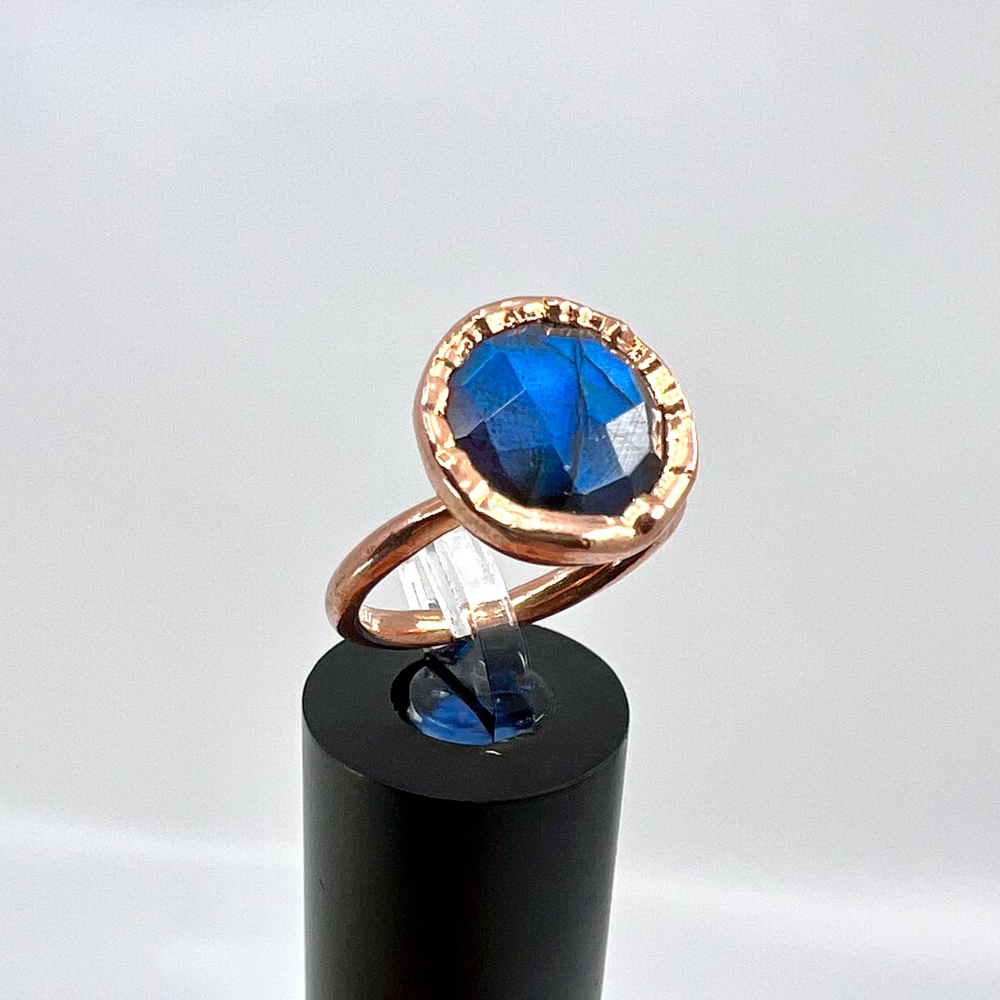 Size 7 Labradorite Ring - Copper Electroformed