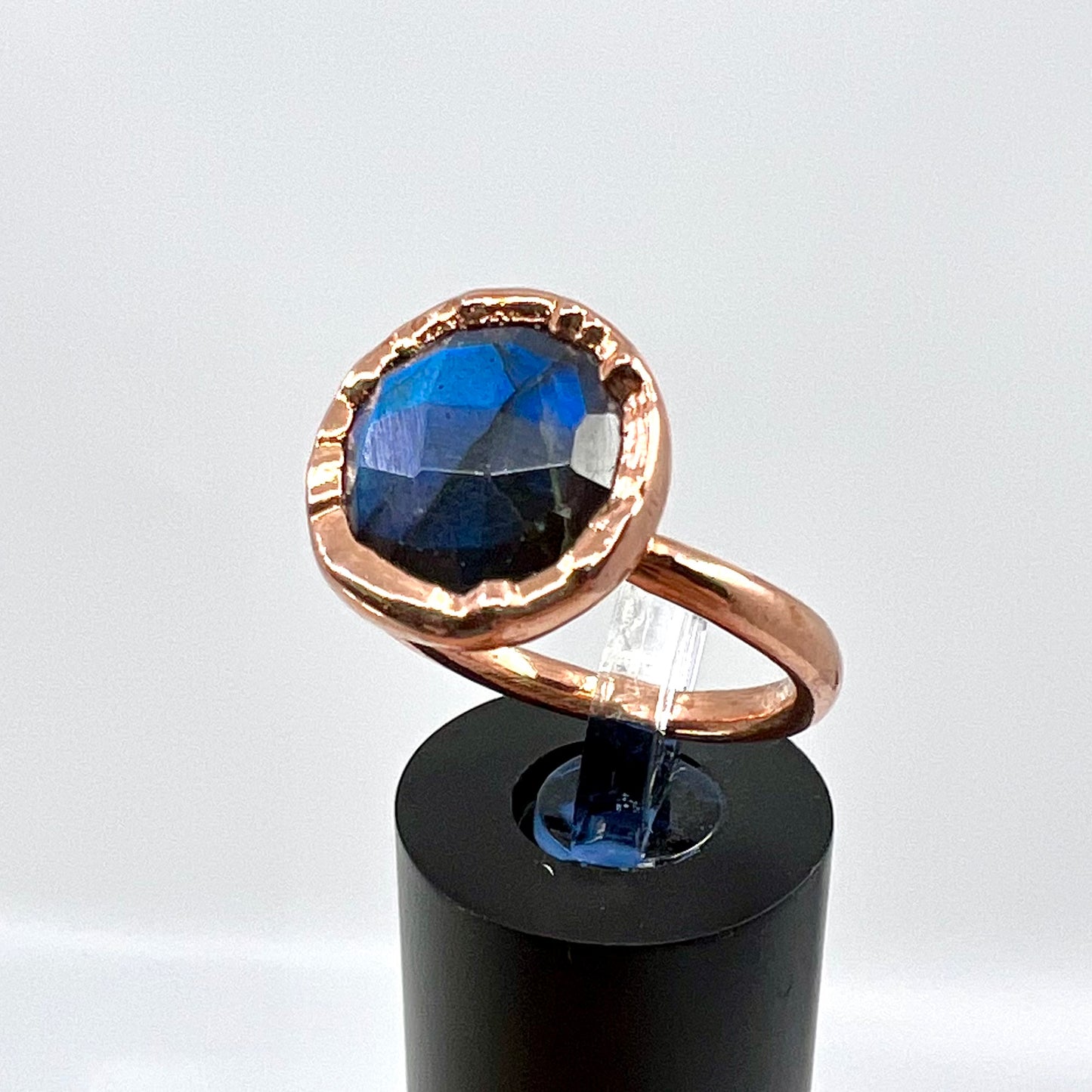 Size 7 Labradorite Ring - Copper Electroformed