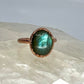 Size 7 Labradorite Ring - Copper Electroformed