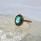 Size 7 Labradorite Ring - Copper Electroformed