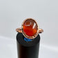 Size 7 Carnelian Ring - Copper Electroformed