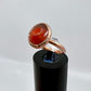 Size 7 Carnelian Ring - Copper Electroformed