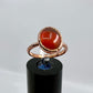 Size 7 Carnelian Ring - Copper Electroformed