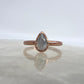 Size 7.25 Moonstone Ring - Copper Electroformed