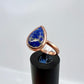 Size 7.25 Lapis Lazuli Ring - Copper Electroformed