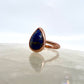 Size 7.25 Lapis Lazuli Ring - Copper Electroformed