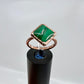 Size 7.5 Malachite Ring - Copper Electroformed