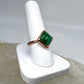 Size 7.5 Malachite Ring - Copper Electroformed