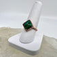 Size 7.5 Malachite Ring - Copper Electroformed