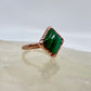 Size 7.5 Malachite Ring - Copper Electroformed