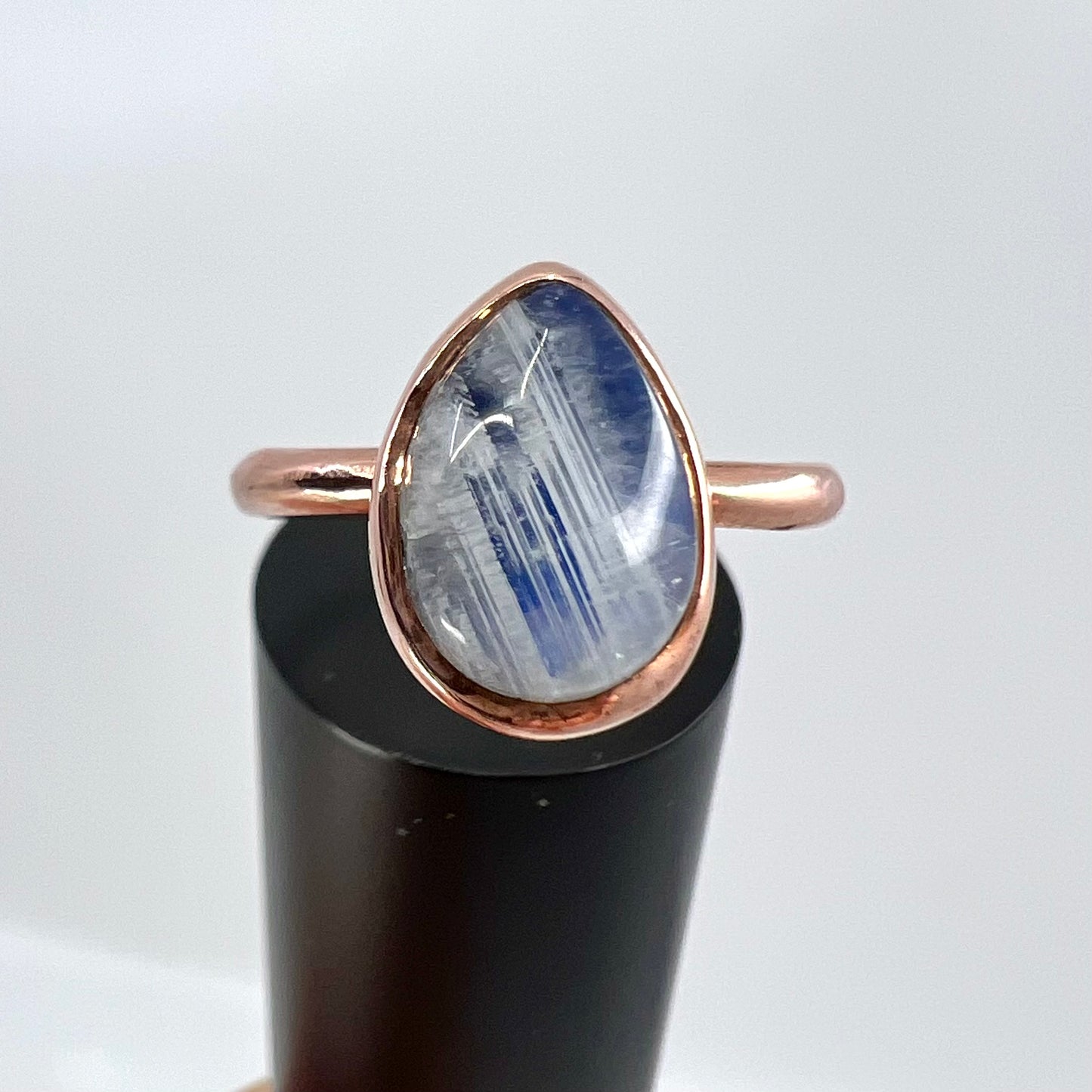 Size 7.5 Moonstone Ring - Copper Electroformed