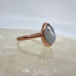 Size 7.5 Moonstone Ring - Copper Electroformed