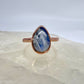 Size 7.5 Moonstone Ring - Copper Electroformed