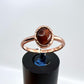 Size 7.75 Red Tiger’s Eye Ring - Copper Electroformed