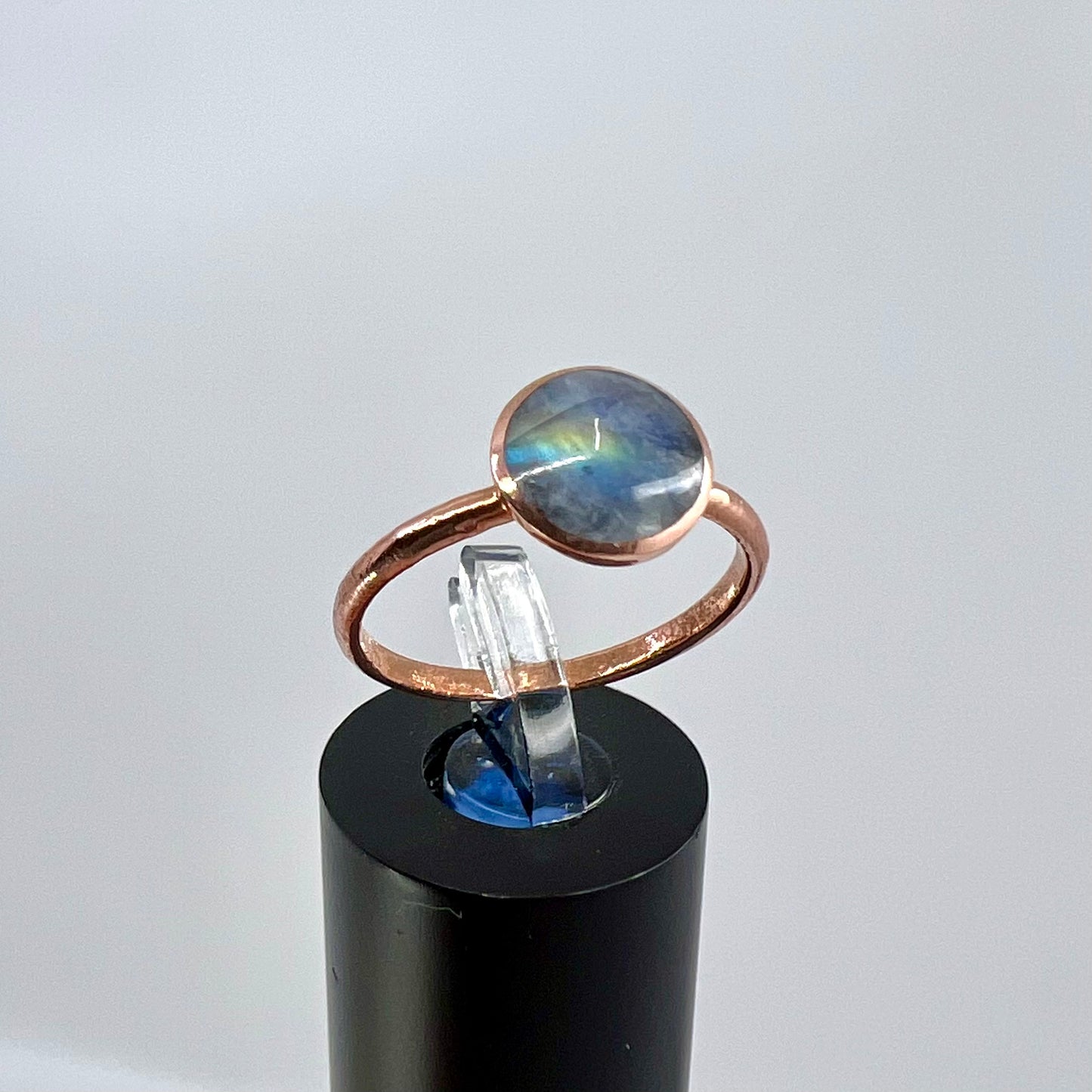 Size 7.75 Moonstone Ring - Copper Electroformed