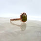 Size 9 Unakite Jasper Ring - Copper Electroformed