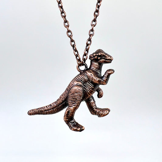 Dinosaur Necklace -- Copper Electroformed