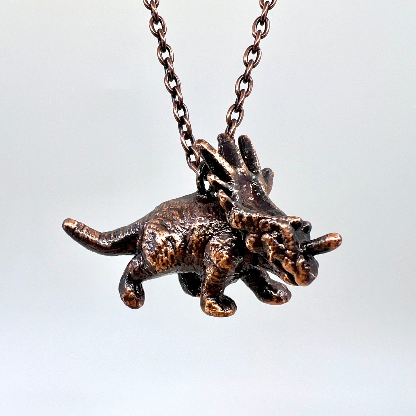 Dinosaur Necklace -- Copper Electroformed