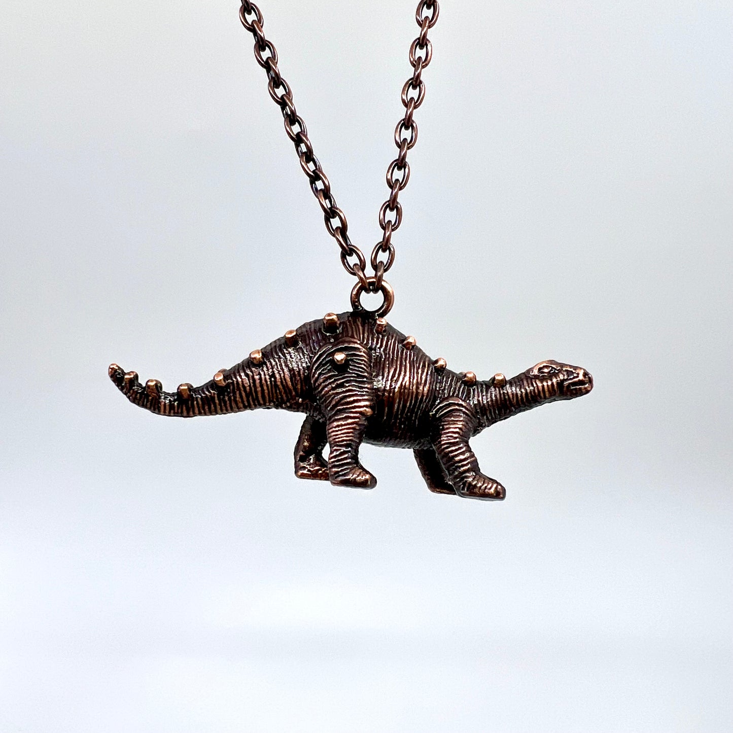 Dinosaur Necklace -- Copper Electroformed