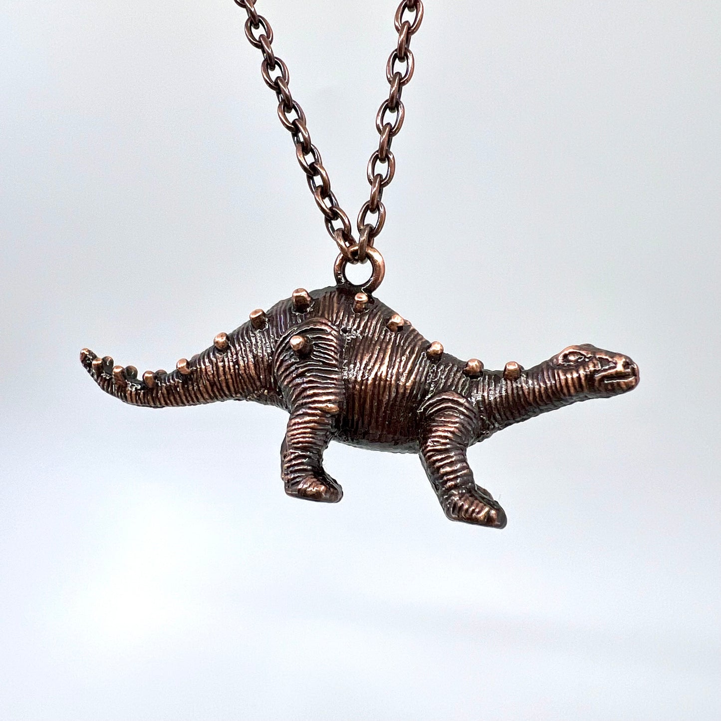 Dinosaur Necklace -- Copper Electroformed