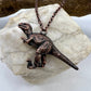 Dinosaur Necklace -- Copper Electroformed