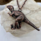 Dinosaur Necklace -- Copper Electroformed