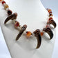 5 Bear Claw Beaded Necklace - Copper Electroformed