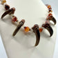 5 Bear Claw Beaded Necklace - Copper Electroformed