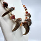 5 Bear Claw Beaded Necklace - Copper Electroformed