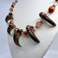 5 Bear Claw Beaded Necklace - Copper Electroformed