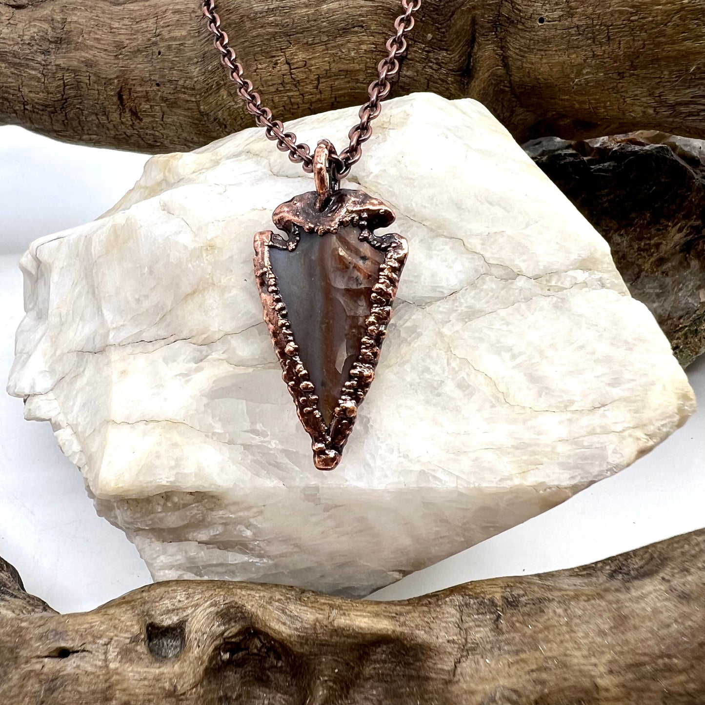 Arrowhead Necklace - Copper Electroformed