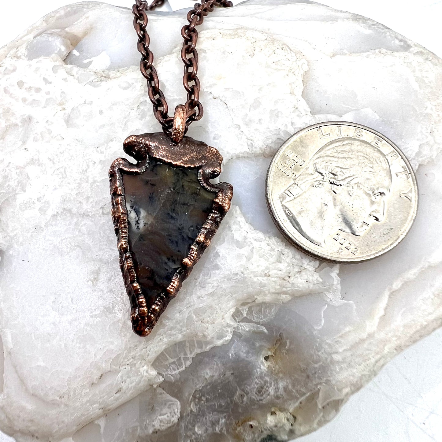 Arrowhead Necklace - Copper Electroformed