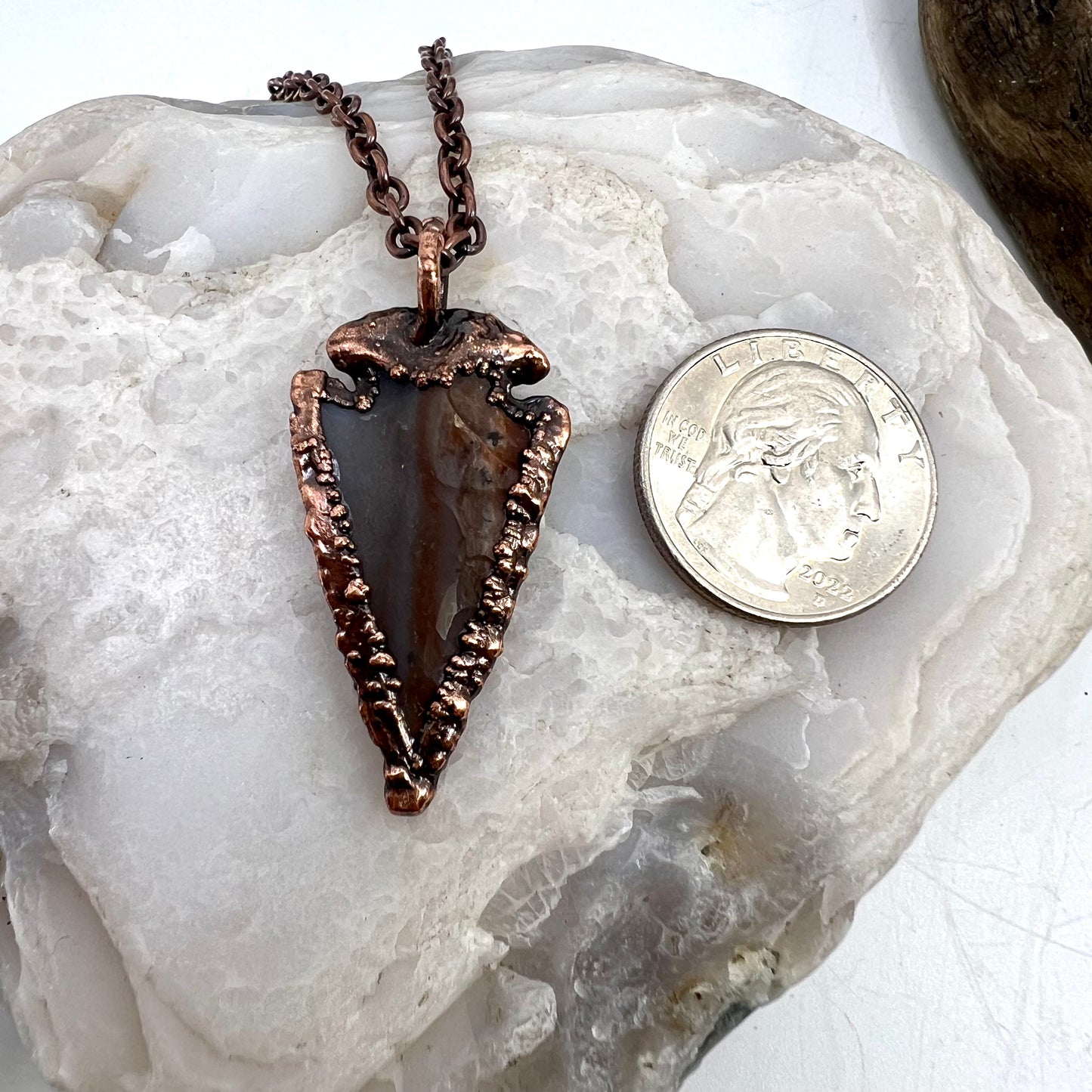 Arrowhead Necklace - Copper Electroformed