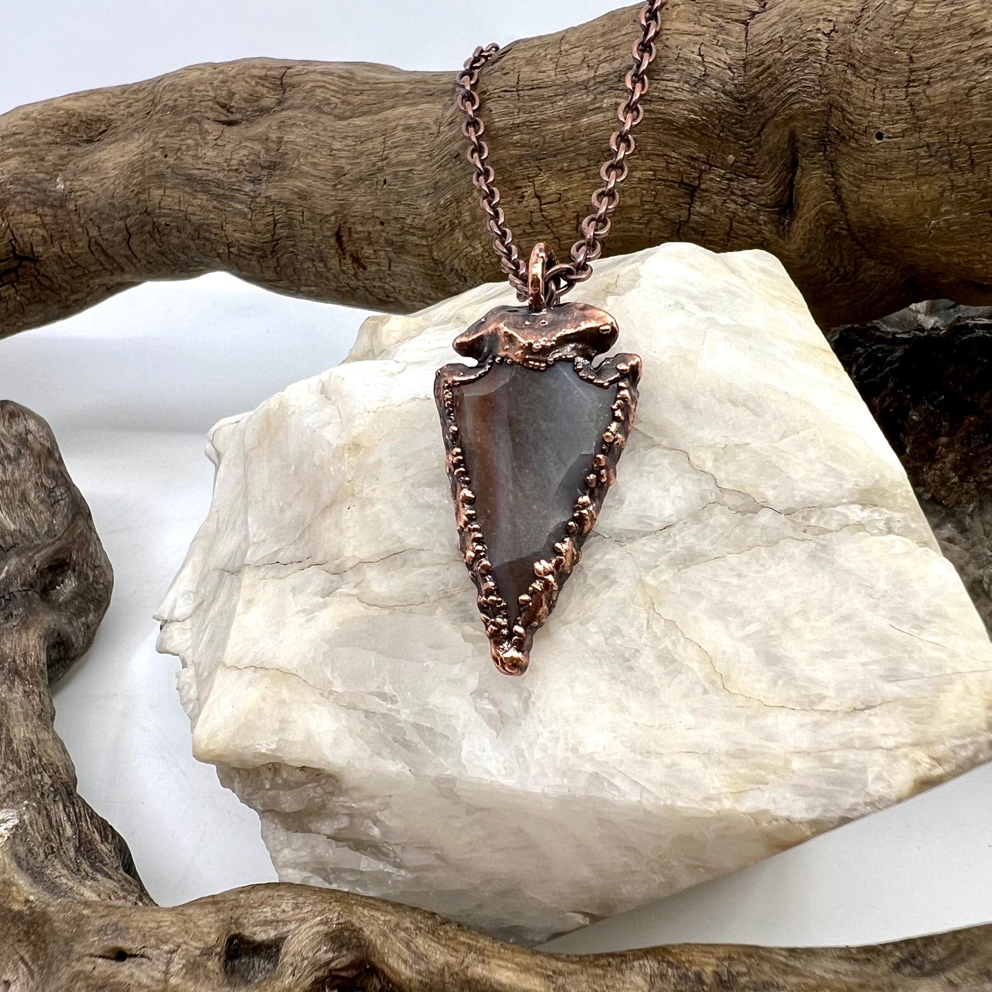 Arrowhead Necklace - Copper Electroformed